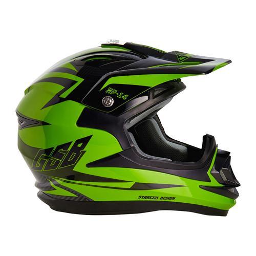 Шлем кроссовый GSB XP-14 B GREEN STAREZZI 2