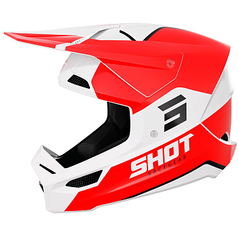 Шлем кроссовый SHOT FURIOUS BOLT Red/White